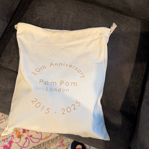 Pom Pom London City Bag in Metallic Pewter - Picture 3 of 3